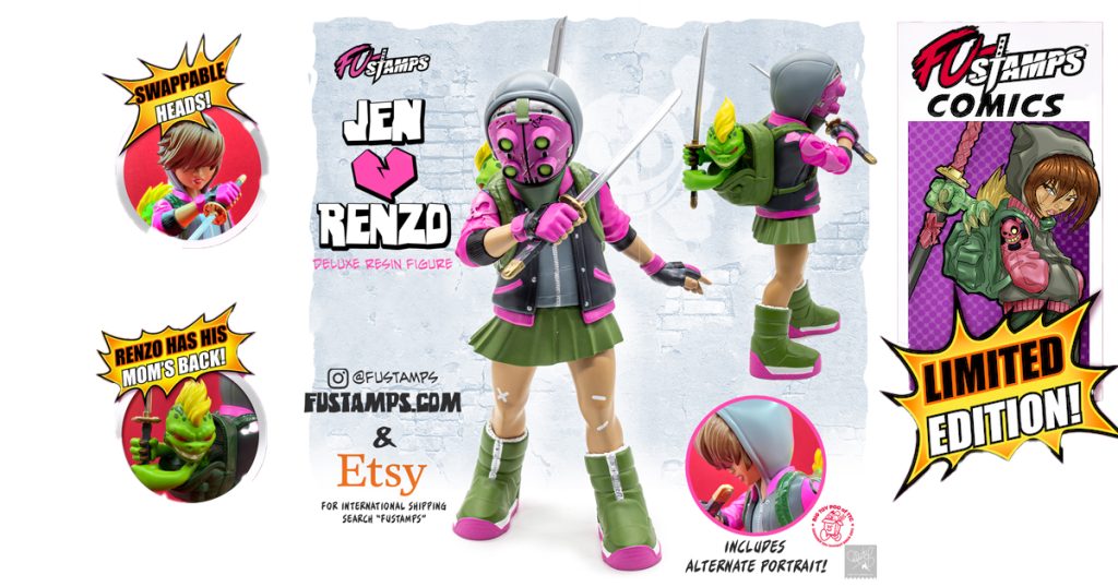 FU-Stamps Jen and Baby Renzo レジン フィギュア-