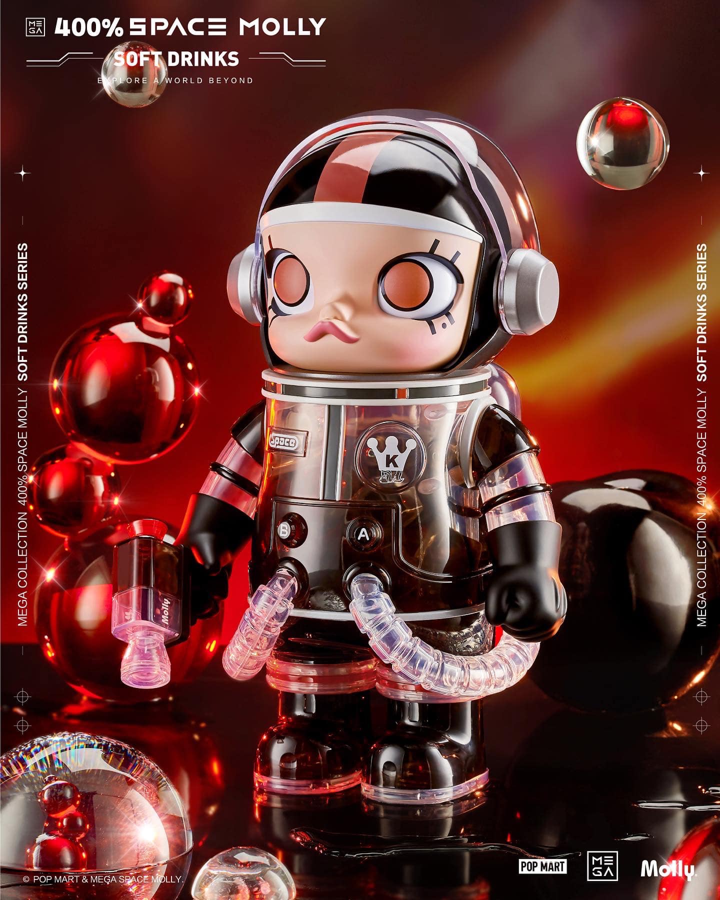 POP MART x Kenny Wong 400%Space Molly Soft Drinks Edition - The