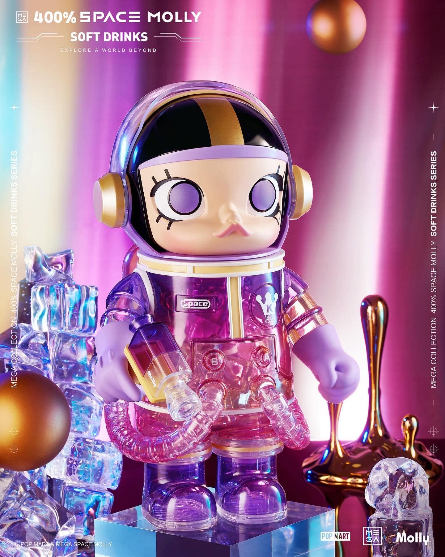 POP MART x Kenny Wong 400%Space Molly Soft Drinks Edition - The