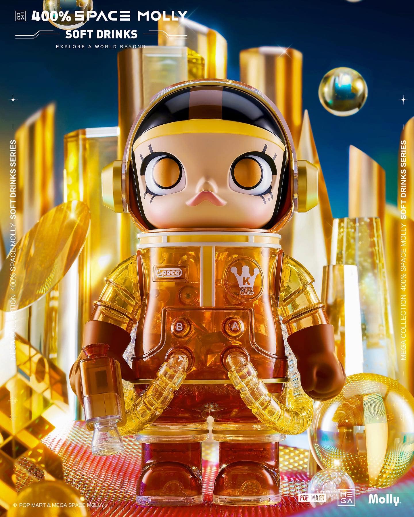 POP MART x Kenny Wong 400%Space Molly Soft Drinks Edition - The