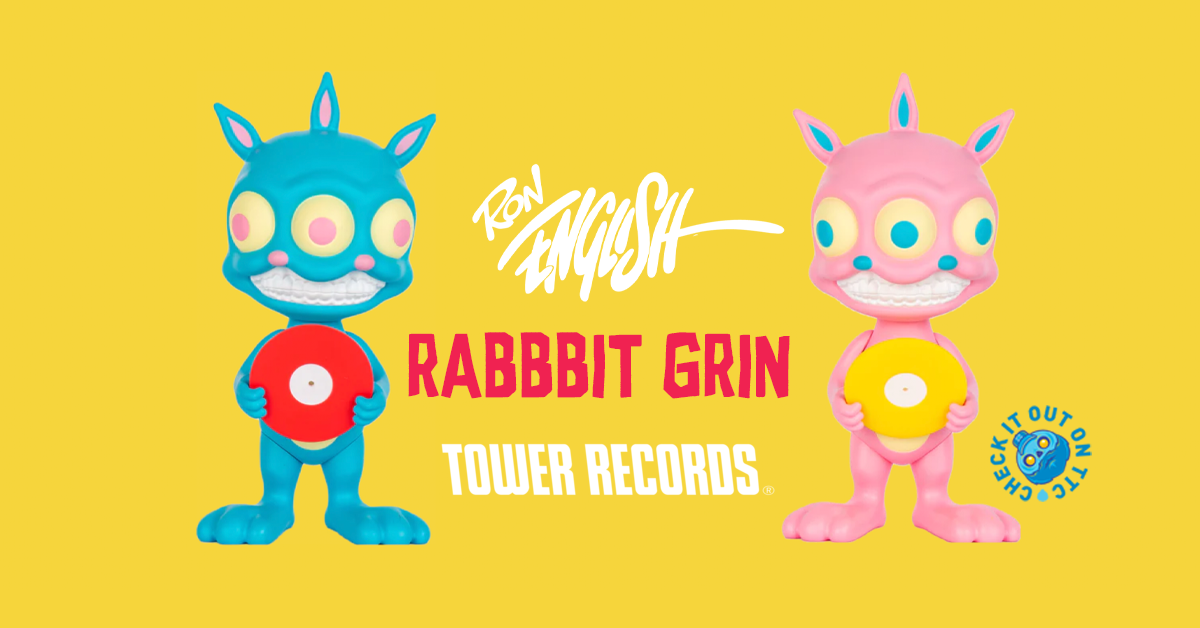 Rabbbit Grin by Ron English x Tower Records! - The Toy Chronicle