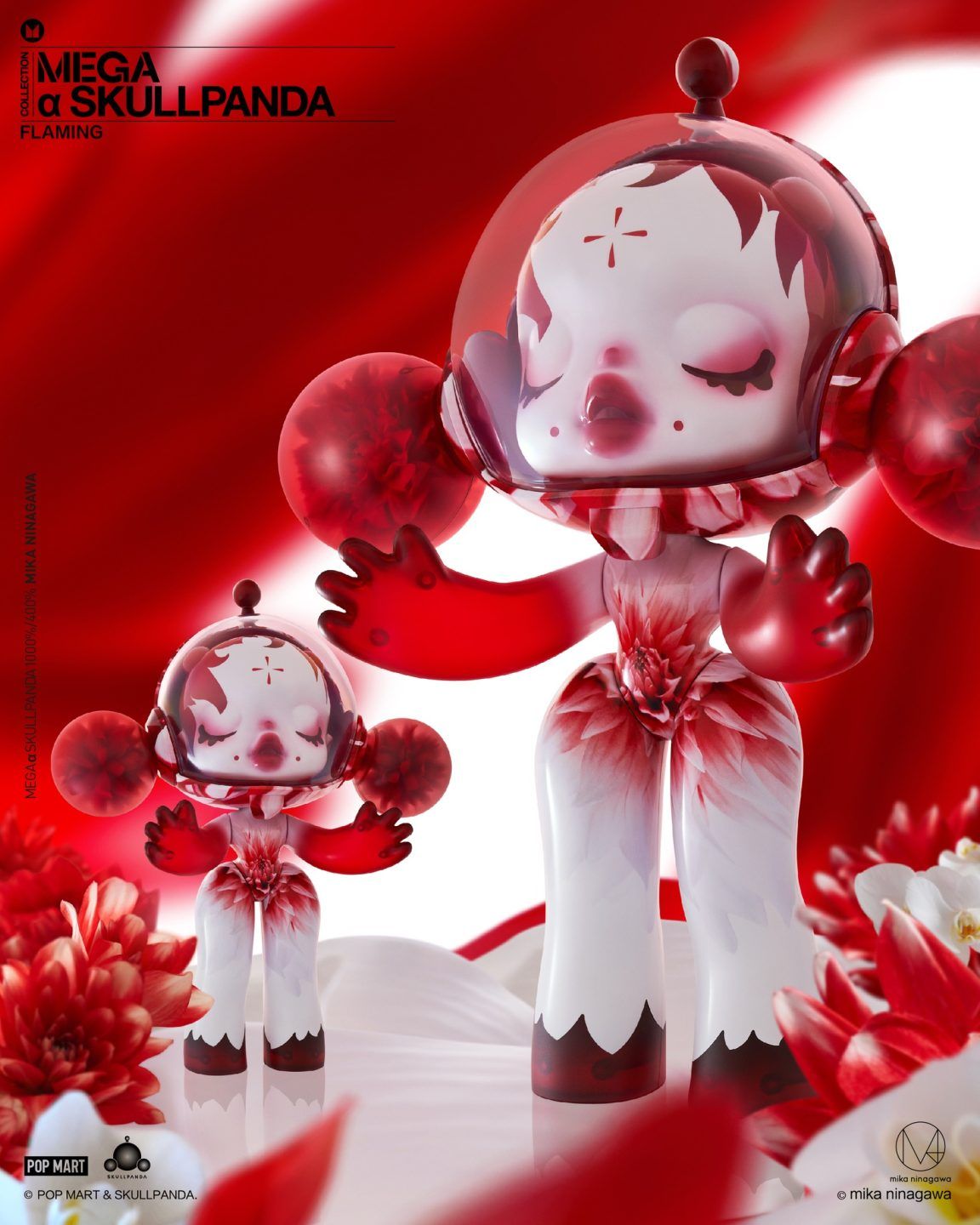 MEGA SKULLPANDA FLAMING Edition by MIKA NINAGAWA x POP MART - The Toy 